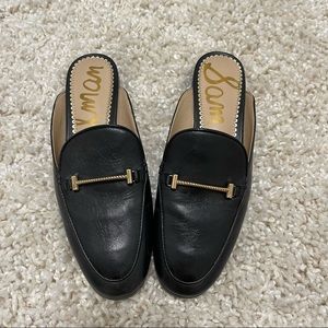 Sam Edelman - Black Leather Backless Loafers size 6